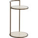 Parga 25 X 14 inch Rustic Bronze / Travertine Look Outdoor End Table